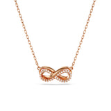 Swarovski Hyperbola pendant, Pavé, Infinity, White, Rhodium plated