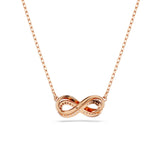 Swarovski Hyperbola pendant, Pavé, Infinity, White, Rhodium plated