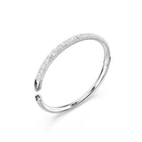 Swarovski Meteora Bangle Snow pave, White, Rhodium plated