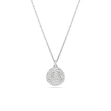 Swarovski Sublima layered pendant, White, Rhodium plated