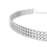 Swarovski Matrix Tennis Choker Round Cut White Rhodium Plated