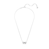 Swarovski Hyperbola pendant Pave Necklace, Infinity, White, Rhodium plated