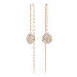Swarovski Meteora Drop Earrings White, Rose gold-tone plated