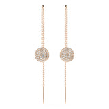 Swarovski Meteora Drop Earrings White, Rose gold-tone plated