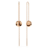 Swarovski Meteora Drop Earrings White, Rose gold-tone plated