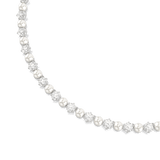 Swarovski Matrix Tennis Necklace Crystal pearl Round cut White Rhodium plated