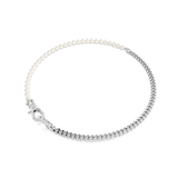 Swarovski Dextera Necklace Pavé Crystal Pearl White Rhodium Plated