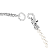 Swarovski Dextera Necklace Pavé Crystal Pearl White Rhodium Plated