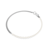 Swarovski Dextera Necklace Pavé Crystal Pearl White Rhodium Plated