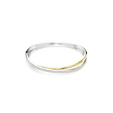 Swarovski Hyperbola Bangle, Round Cut, White, Mixed Metal Finish