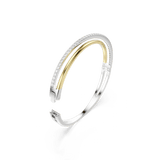 Swarovski Hyperbola Bangle, Round Cut, White, Mixed Metal Finish
