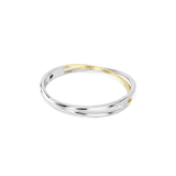 Swarovski Hyperbola Bangle, Round Cut, White, Mixed Metal Finish