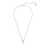Swarovski Hyperbola pendant, Mixed cuts, Twist, White, Rose gold-tone plated