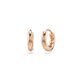 Swarovski Matrix hoop earrings Round cut, White, Rose gold-tone plated