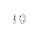 Swarovski Matrix hoop earrings Round cut, White, Rose gold-tone plated