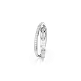 Swarovski Hyperbola Band Ring 2 Mixed cuts, White, Rhodium plated