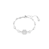 Swarovski Idyllia bracelet, Mixed cuts, Snowflake, White, Rhodium plated