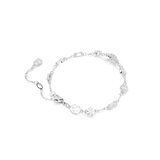 Swarovski Idyllia bracelet, Mixed cuts, Snowflake, White, Rhodium plated