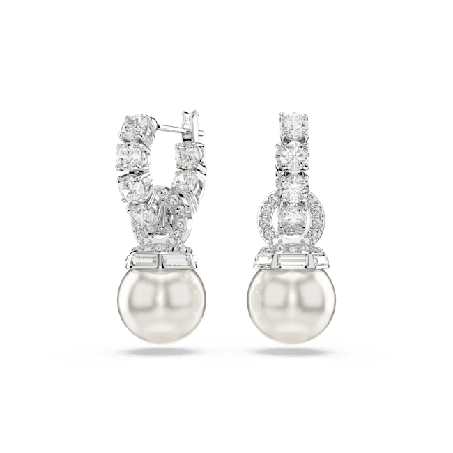 Swarovski Matrix Drop Earrings Crystal Pearl Round Cut White Rhodium Plated | Accessories | Earrings | Fashion Jewellery | Women | Women Earrings | Womens Swarovski Matrix Drop Earrings Crystal Pearl Round Cut White Rhodium Plated | Accessories | Earrings | Fashion Jewellery | Women | Women Earrings | Womens