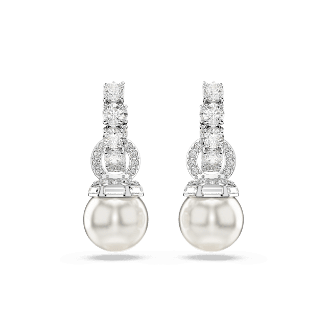 Swarovski Matrix Drop Earrings Crystal Pearl Round Cut White Rhodium Plated | Accessories | Earrings | Fashion Jewellery | Women | Women Earrings | Womens Swarovski Matrix Drop Earrings Crystal Pearl Round Cut White Rhodium Plated | Accessories | Earrings | Fashion Jewellery | Women | Women Earrings | Womens