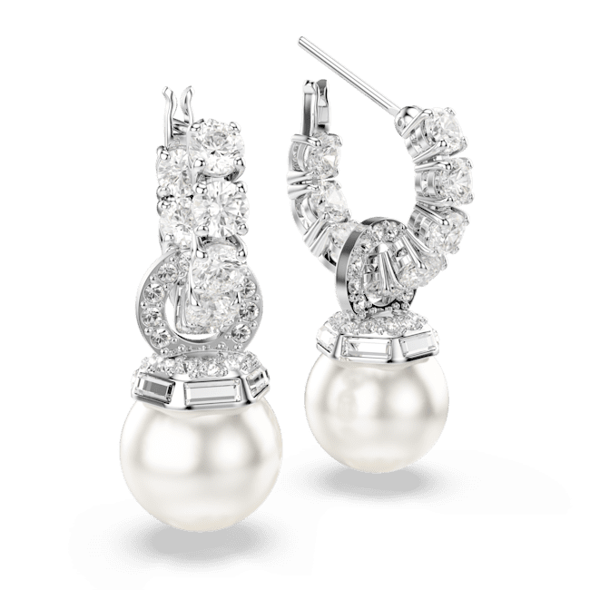 Swarovski Matrix Drop Earrings Crystal Pearl Round Cut White Rhodium Plated | Accessories | Earrings | Fashion Jewellery | Women | Women Earrings | Womens Swarovski Matrix Drop Earrings Crystal Pearl Round Cut White Rhodium Plated | Accessories | Earrings | Fashion Jewellery | Women | Women Earrings | Womens