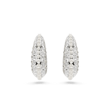 Swarovski Sublima drop earrings Crystal pearl, Round cut, White, Rhodium plated
