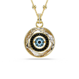 Swarovski Symbolica Pendant Evil Eye Medium Multicolored Gold-Tone Plated