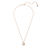 Swarovski Dextera Necklace Pendant Round cut, White, Rose gold-tone plated
