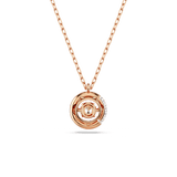 Swarovski Dextera Necklace Pendant Round cut, White, Rose gold-tone plated