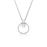 Swarovski Constella pendant, Pavé, Round cut, White, Rose gold-tone plated