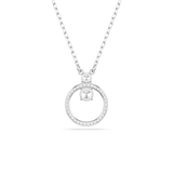 Swarovski Constella pendant, Pavé, Round cut, White, Rose gold-tone plated