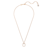 Swarovski Constella pendant, Pavé, Round cut, White, Rose gold-tone plated