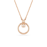 Swarovski Constella pendant, Pavé, Round cut, White, Rose gold-tone plated