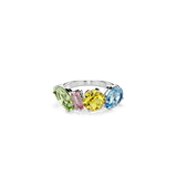 Swarovski Gema Ring Mixed Cuts Multicolored Rhodium Plated