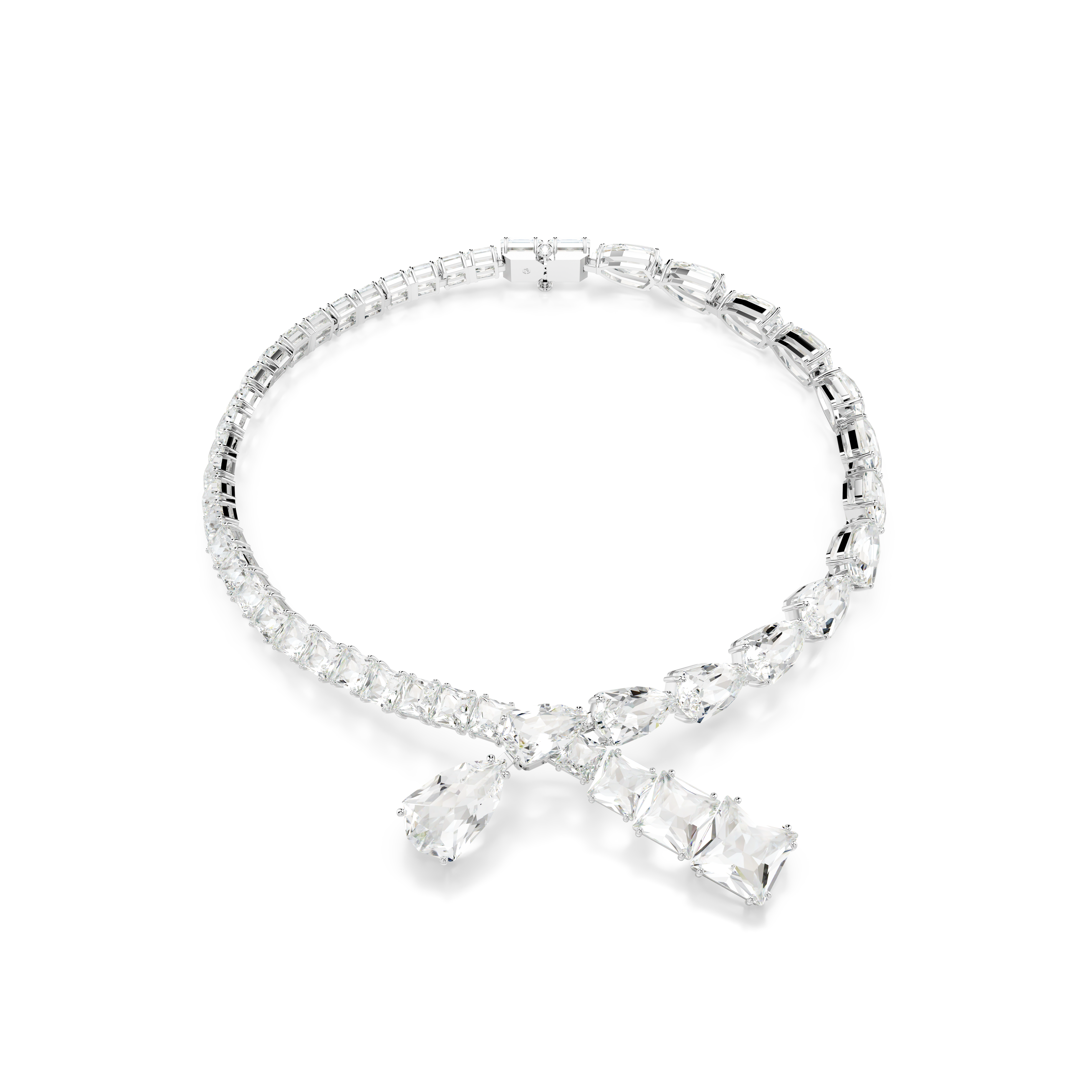Swarovski Matrix Necklace Mixed Cuts White Rhodium Plated | Choker | Fashion Jewellery | Women | Women Necklaces | Womens Swarovski Matrix Necklace Mixed Cuts White Rhodium Plated | Choker | Fashion Jewellery | Women | Women Necklaces | Womens