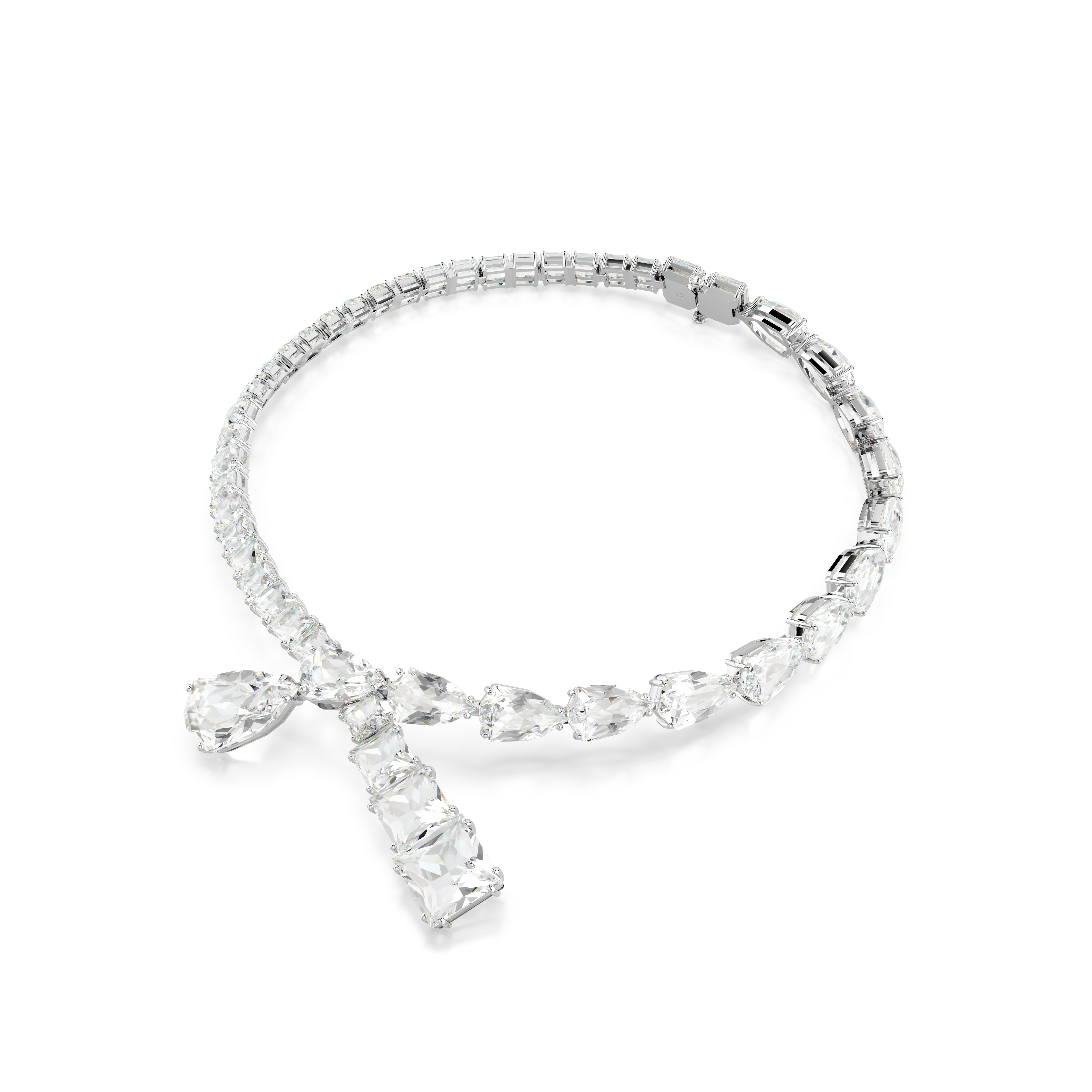 Swarovski Matrix Necklace Mixed Cuts White Rhodium Plated | Choker | Fashion Jewellery | Women | Women Necklaces | Womens Swarovski Matrix Necklace Mixed Cuts White Rhodium Plated | Choker | Fashion Jewellery | Women | Women Necklaces | Womens