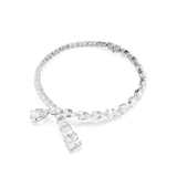 Swarovski Matrix Necklace Mixed Cuts White Rhodium Plated
