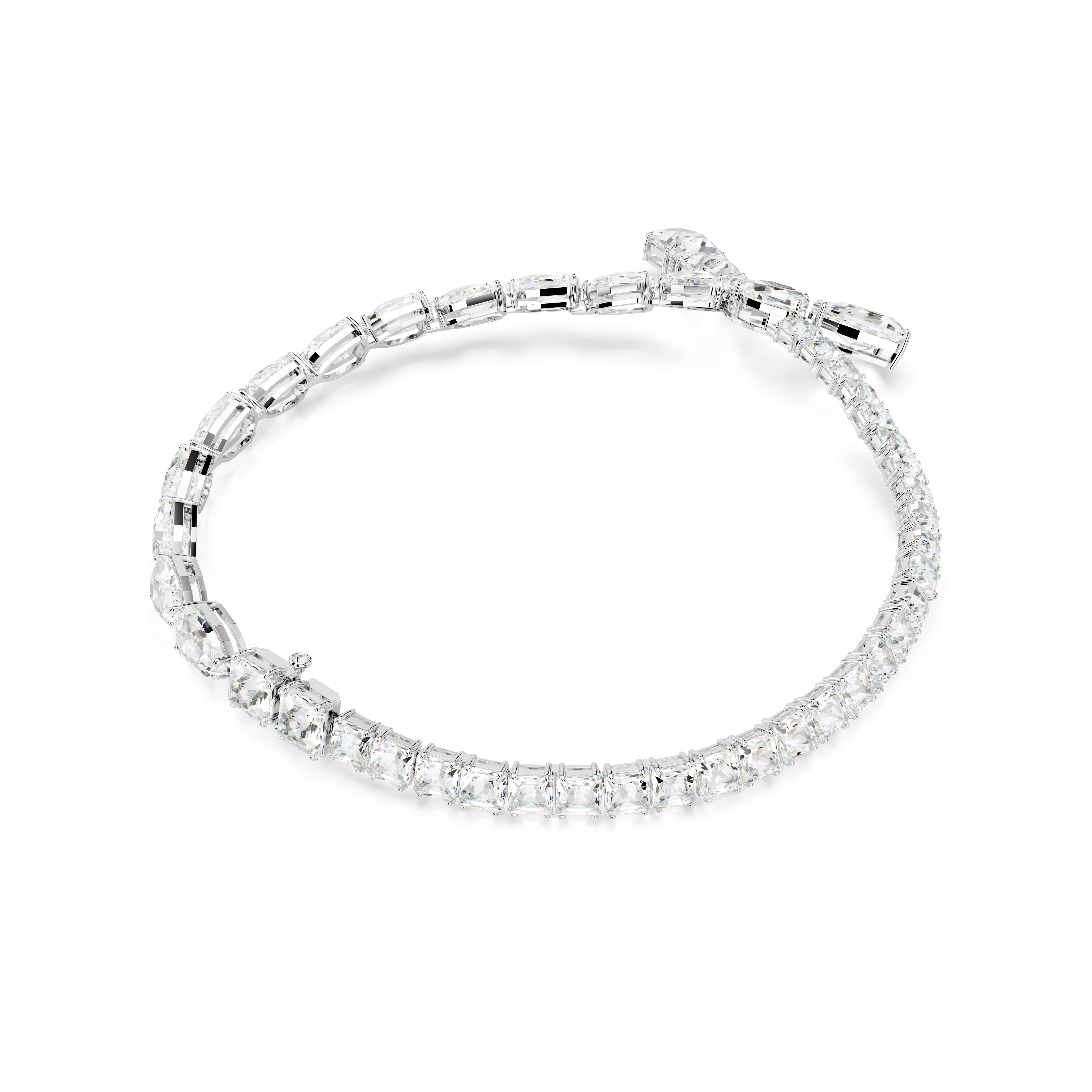 Swarovski Matrix Necklace Mixed Cuts White Rhodium Plated | Choker | Fashion Jewellery | Women | Women Necklaces | Womens Swarovski Matrix Necklace Mixed Cuts White Rhodium Plated | Choker | Fashion Jewellery | Women | Women Necklaces | Womens