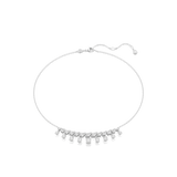 Swarovski Idyllia Necklace Mixed Cuts, Snowflake, White, Rhodium plated