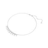 Swarovski Idyllia Necklace Mixed Cuts, Snowflake, White, Rhodium plated