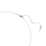 Swarovski Idyllia Necklace Mixed Cuts, Snowflake, White, Rhodium plated