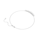 Swarovski Idyllia Necklace Mixed Cuts, Snowflake, White, Rhodium plated