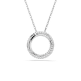 Swarovski Dextera pendant, Pavé, White, Rhodium plated