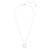 Swarovski Dextera pendant, Pavé, White, Rhodium plated