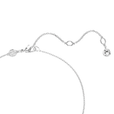 Swarovski Dextera Y pendant, Round cut, Sphere and cube, White, Rhodium plated