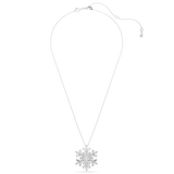 Swarovski Idyllia Necklace Pendant and Brooch Mixed cuts, Snowflake, White, Rhodium plated