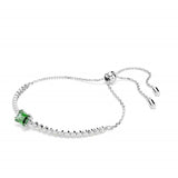 Swarovski Matrix Tennis Bracelet Mixed Cuts Green Rhodium Plated