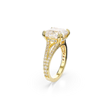 Swarovski Stilla Cocktail Ring Square Cut White Gold-Tone Plated