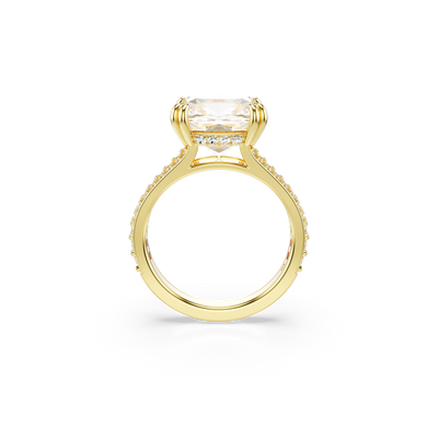 Swarovski Stilla Cocktail Ring Square Cut White Gold-Tone Plated