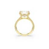 Swarovski Stilla Cocktail Ring Square Cut White Gold-Tone Plated